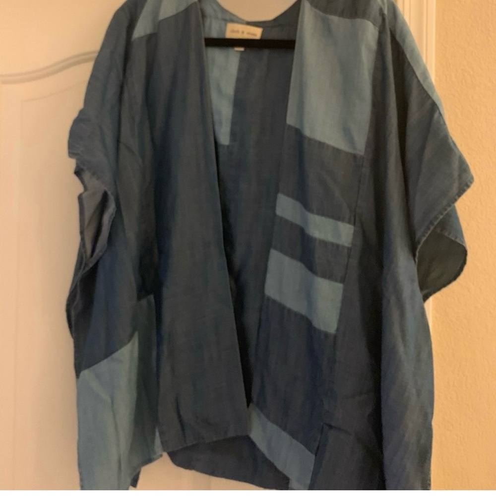 Anthropologie Cloth & Stone Blue Gradient Kimono
